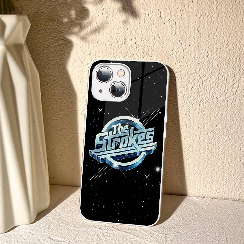Rock Band The S-Strokes Tempered Glass For Iphone 14 13 12 11 Pro Mini XS MAX 14Plus X XS XR Cover