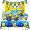 SpongeBob Birthday Party Supplies & Decorations Set with Disposable Tableware and Invitations