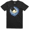 Men's Whale T-Shirt Regular Fit Nature Print Cotton