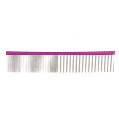 Pet Steel Comb 2 Different Densities Prevents Static Dog Grooming Comb with Rounded Ends for Long
