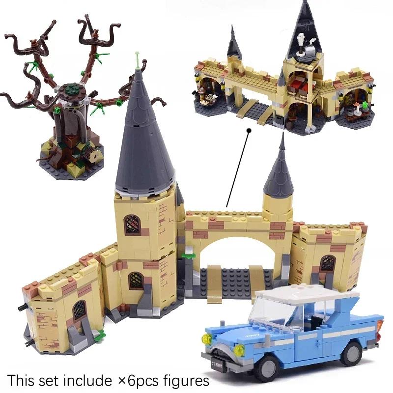 Hogwartser Peitschende Weide Zauberwelt Baustein-Set Magisches Konstruktionsmodell mit Auto Kinderspielzeug Weihnachtsgeschenk