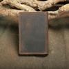 Super Thick Retro Pickup Bag, Hand-Embossed Id Bag, Simple Two-Fold First-Layer Leather Bank Card Change Bag
