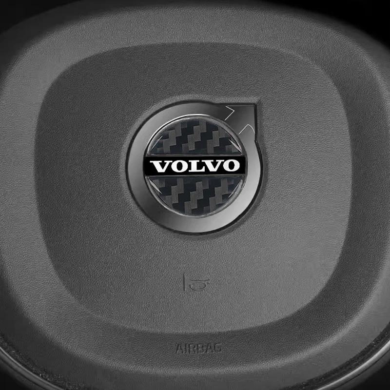 Carbon Fiber Epoxy Resin Car Steering Wheel Sticker Cover for Volvo Rdesign XC90 S60 XC60 V70 S80 S40 V50 V40 V60 C30 Accessorie