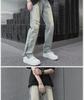 Men's Spring/Summer Loose Straight Slit-Zipper Jeans - Trendy Korean Wide-Leg Pants