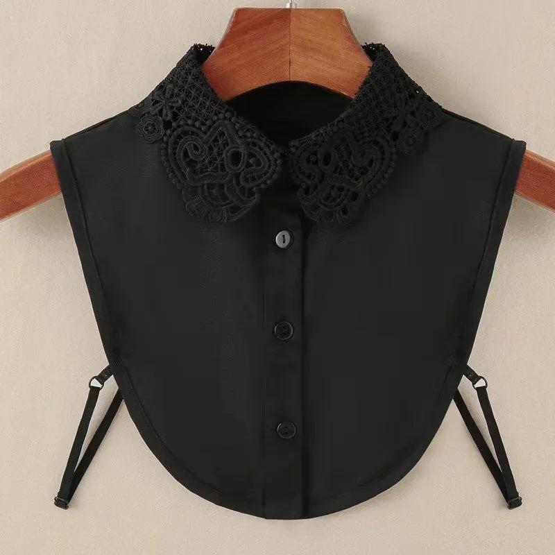 Fake Collar New Women Spring Autumn Versatile Sweaters Fashion Trend Lace Chiffon Popular Western Decorative