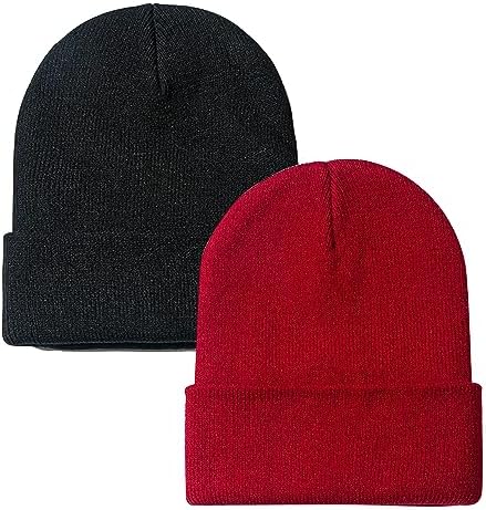 Rosoz Unisex Winter Beanie Cuffed Knit Skull Cap for Men and Women