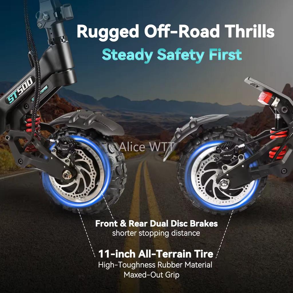 TOURSOR X7 Elektroroller 9000W Motor Faltbar 100 km/h Geschwindigkeit 70 km Reichweite 72V 40AH Akku 11-Zoll-Reifen für Erwachsene