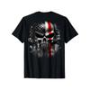 European Sizes Patriotic American Flag Skull Graphic T-Shirt - Soft, Loose Fit Casual Tee with Distressed Look, Crew Neck, Short Sleeve,