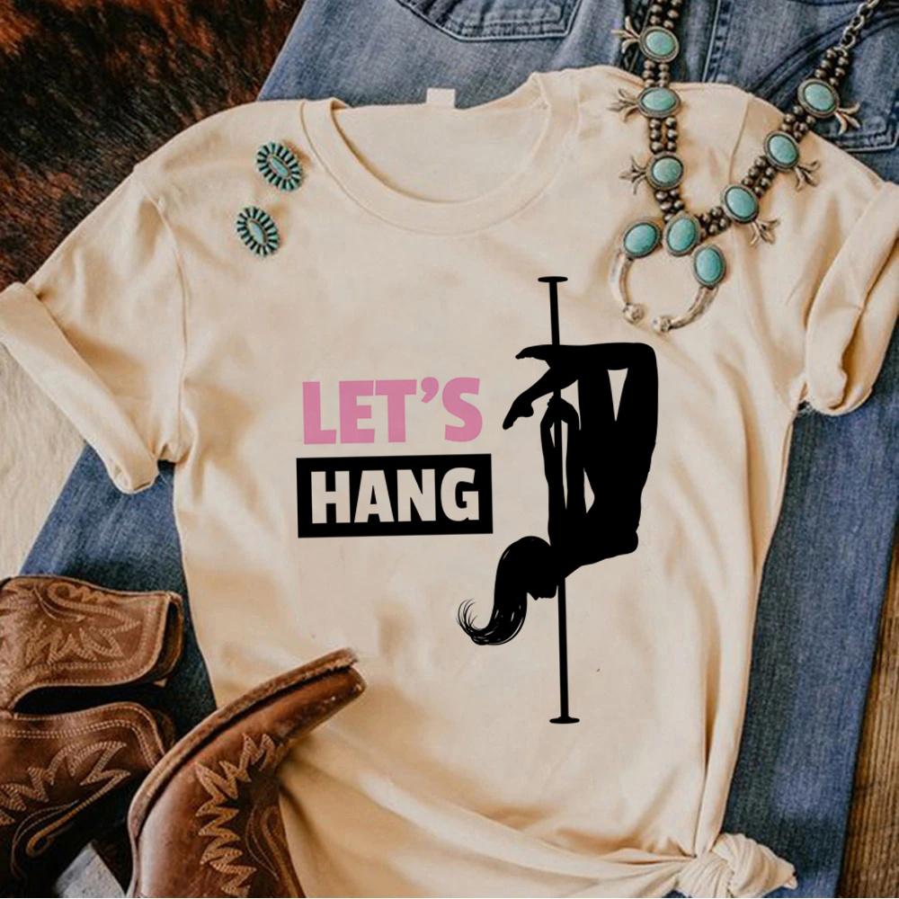 Poledance T-Shirts Damen Streetwear Grafik-T-Shirts Mädchen Streetwear Manga Kleidung