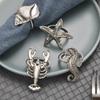 Ocean Starfish Napkin Rings Lobster Octopus Turtle Napkin Buckle for Beach Wedding Bridal Shower Kitchen Dinner Table Decor