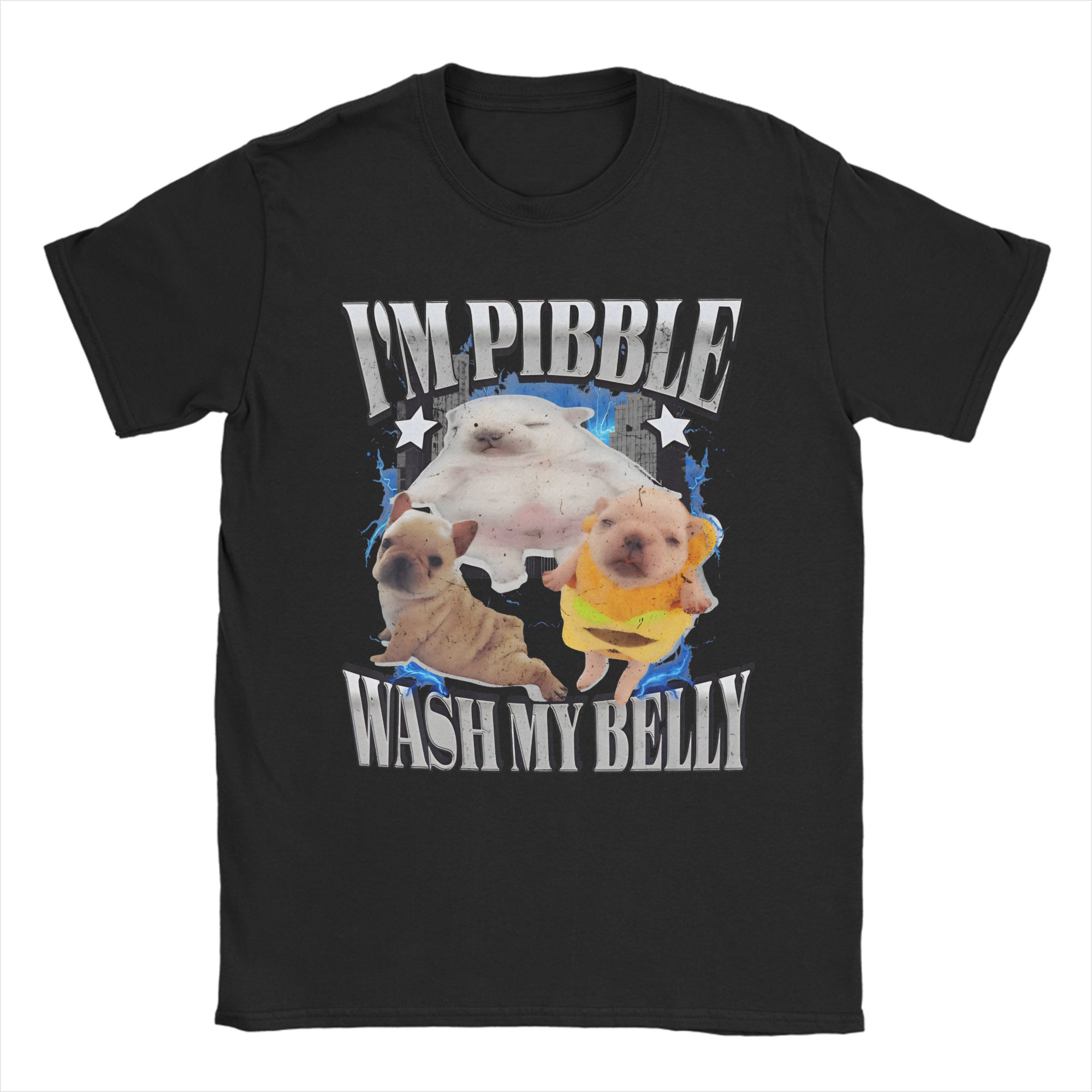 

Funny Pibble Meme Wash My Belly Merch Unisex T Shirts 100% Cotton Tee Graphic Print T-shirt Clothes 5XL різнокольоровий
