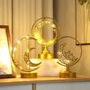 Hollow Ramadan Night Light Gold Ramadan Ornament Eid Mubarak Crescent Lamp  Muslim Festival