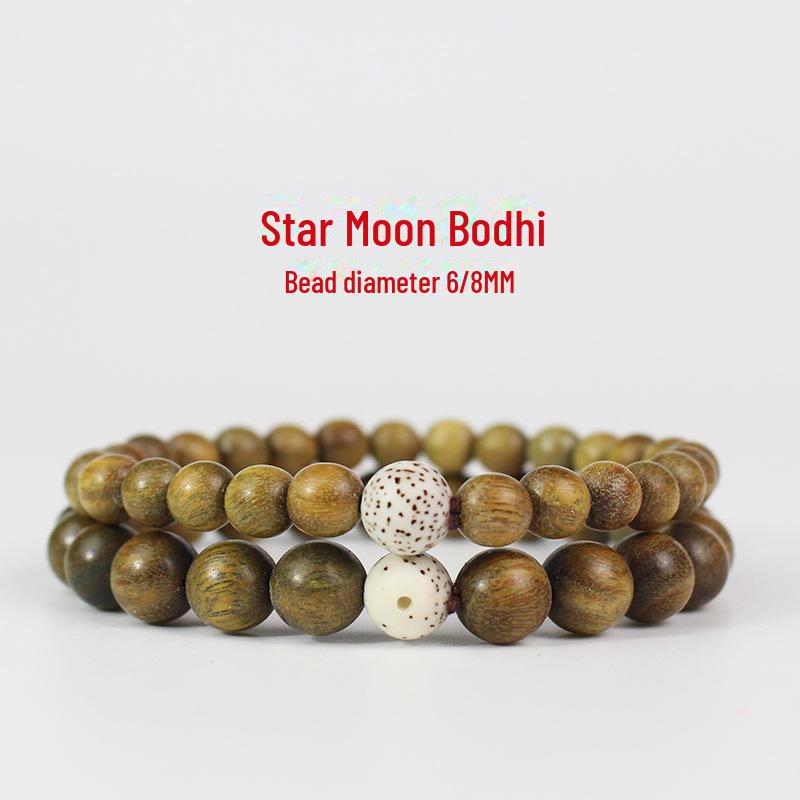 

Простой браслет из зеленого сандалового дерева: Унисекс, один круг в ретро-этническом стиле с натуральным ароматом, небольшого размера для студентов и пар 6MM