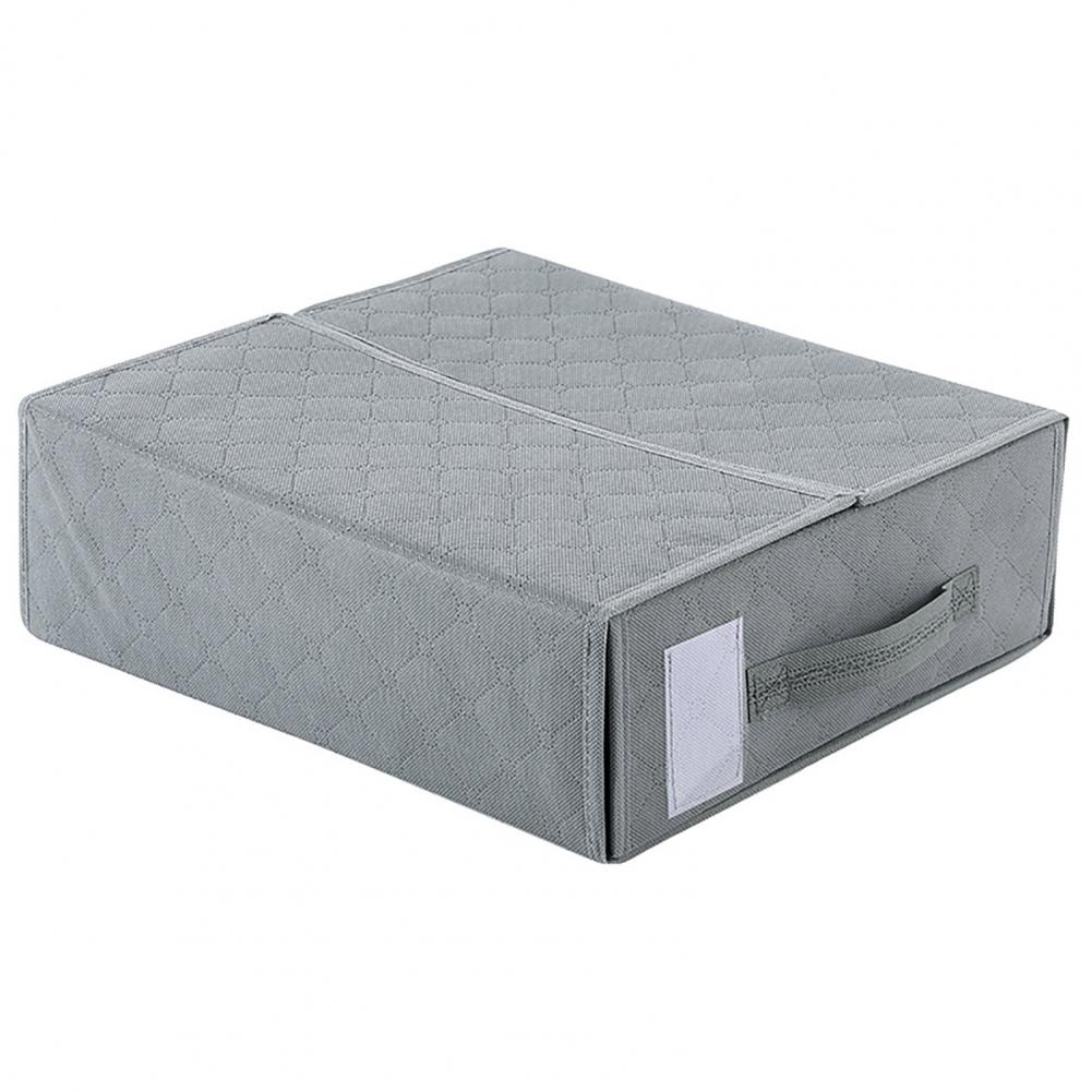 

Bed Sheet Storage Box Labeled Storage Bins for Linens Bed Sheet Linen Closet Organizer Maximize Storage Space with for Bedding світло-сірого кольору