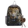 Schoolbag1011 new casual men's and women's school bags leopard tiger backpack to picture printing backpack travel bag going out leisure double back