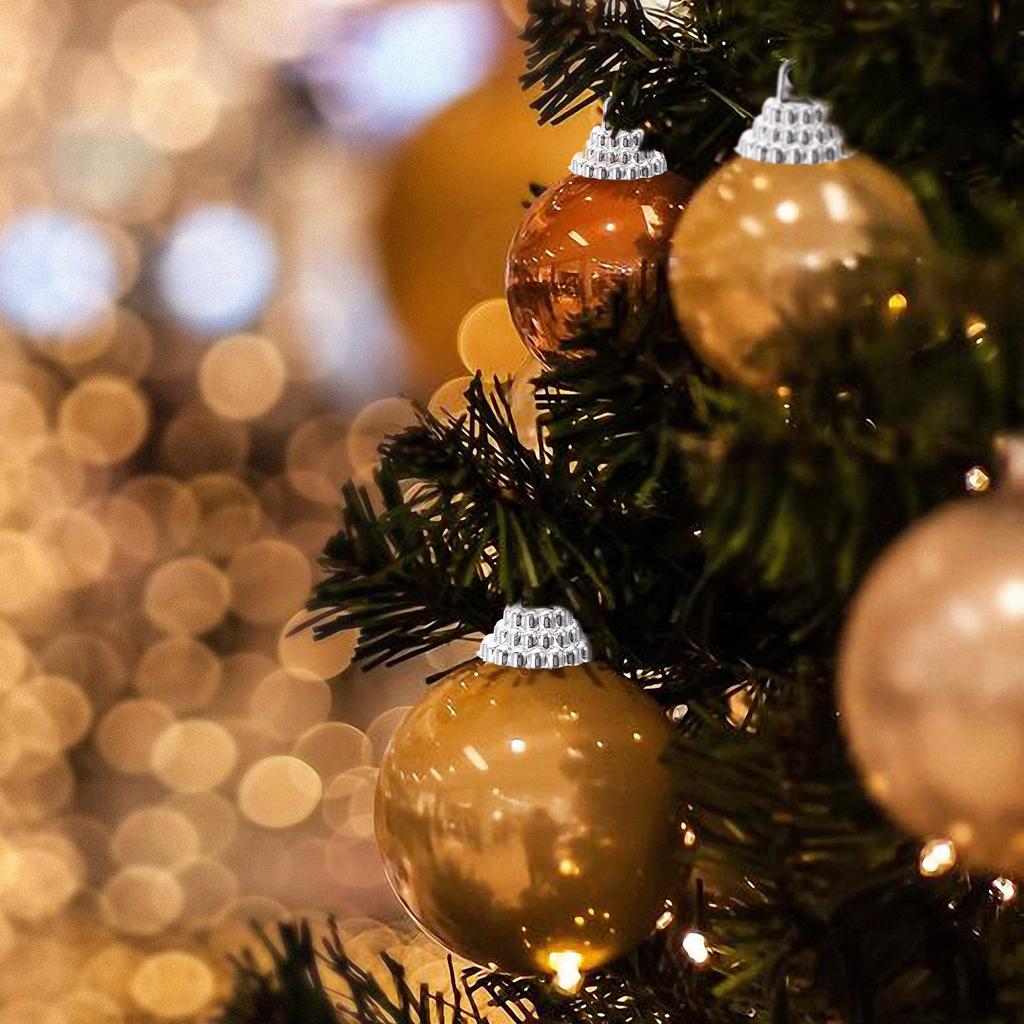 1 Set Of Christmas Ball Caps Replacement Ball Pendant Caps Diy Hanging Balls Fittings Decorative Tree Pendant Diy Props Xmas