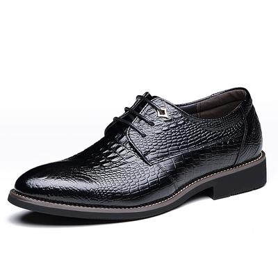 Men Brogue Genuine Leather Shoes Formal Dress Wedding Oxfords Lace-Up Business