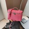Chic Lychee Grain Women Lunch Tote Bag Insulated Shoulder Crossbody Handheld Bag for Commute Office Food Storage