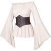 Medieval Vintage Girdle Women's Pirate Shirt Top Cosplay Stage Dress-up Adult Clothing