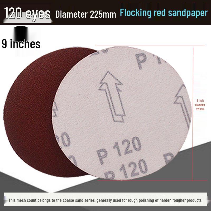 5-inch Self-Adhesive Flocked Sandpaper Disc for Sanding and Grinding (125MM)
