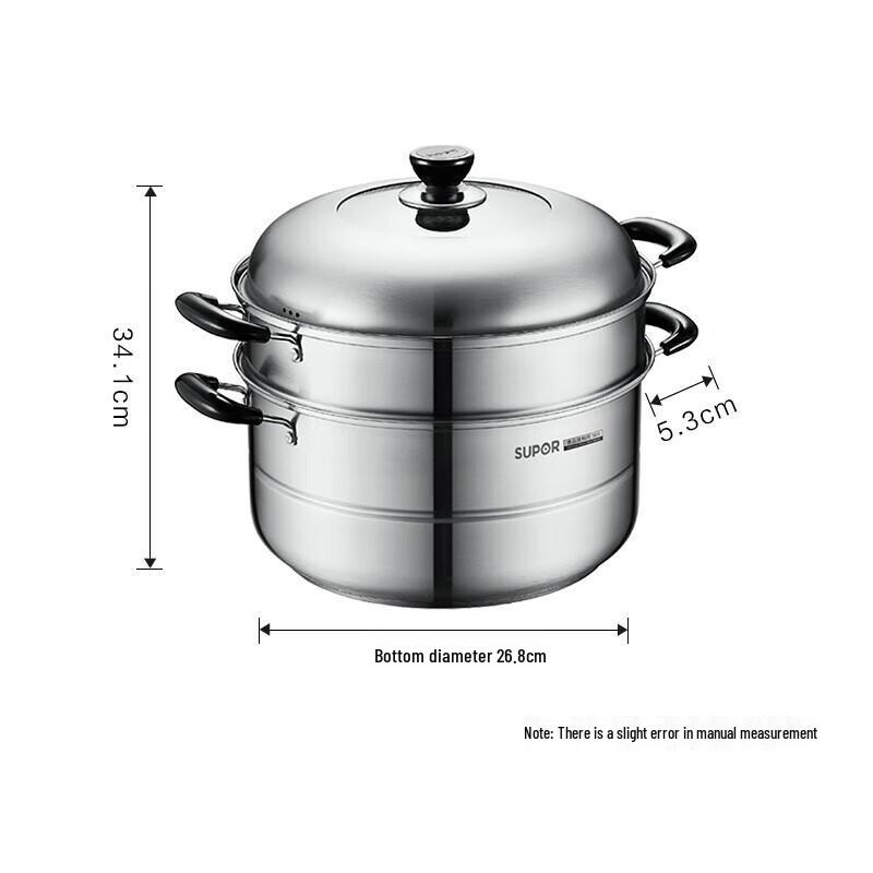 Supor 304 Stainless Steel 32cm Double-Layer Steamer Pot