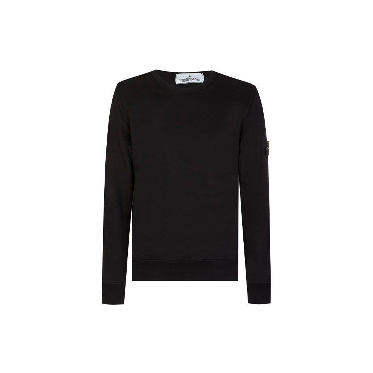 

Stone Island Crew Neck Pullover Sweatshirt Men sweatshirt Black 711562720-V0029 L