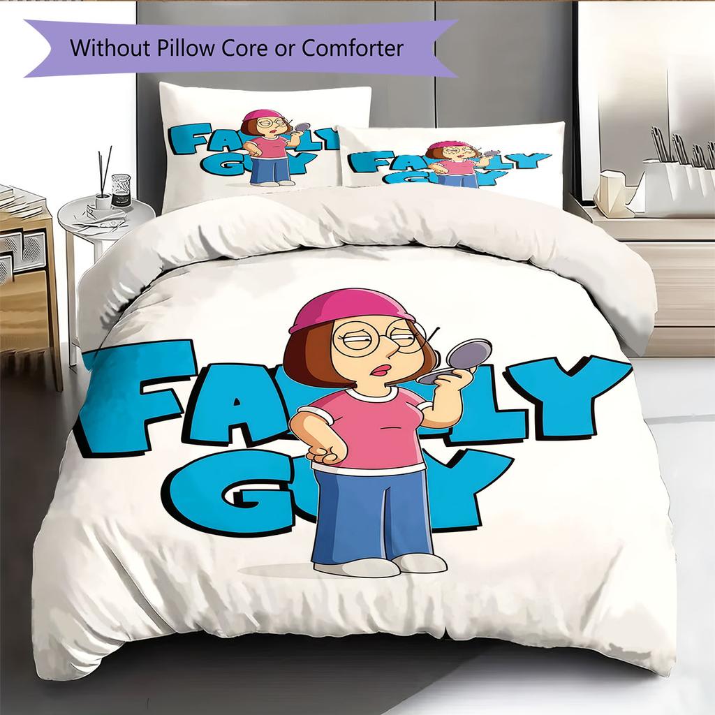 Meg Griffin Pattern Bedding Home Decoration Birthday Gift ( 1 Duvet Cover + 2 Pillowcase, Without Core),fan Merchandise.