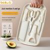 Fruit Knife & Cutting Board Set: Home Kitchen Baby Food Prep & Storage Combo