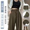Women High Waist Straight Leg Suit Pants Fall Draping Wide Leg Trousers Petite Tall Length Casual Dress Pants