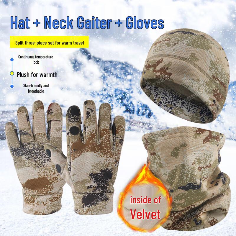 Men's Outdoor Windproof Fleece-Lined Thermal Set