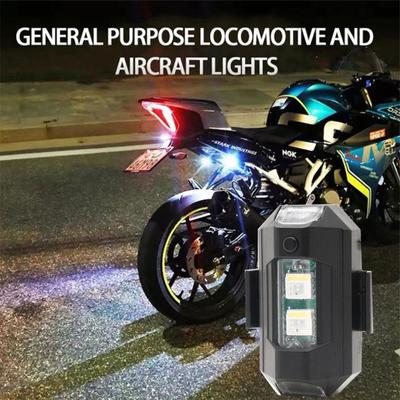 Horúce! LED stroboskopické svetlá na motocykel Nabíjateľné svetlá pre drony a lietadlá Blikajúce zadné svetlo lokomotívy