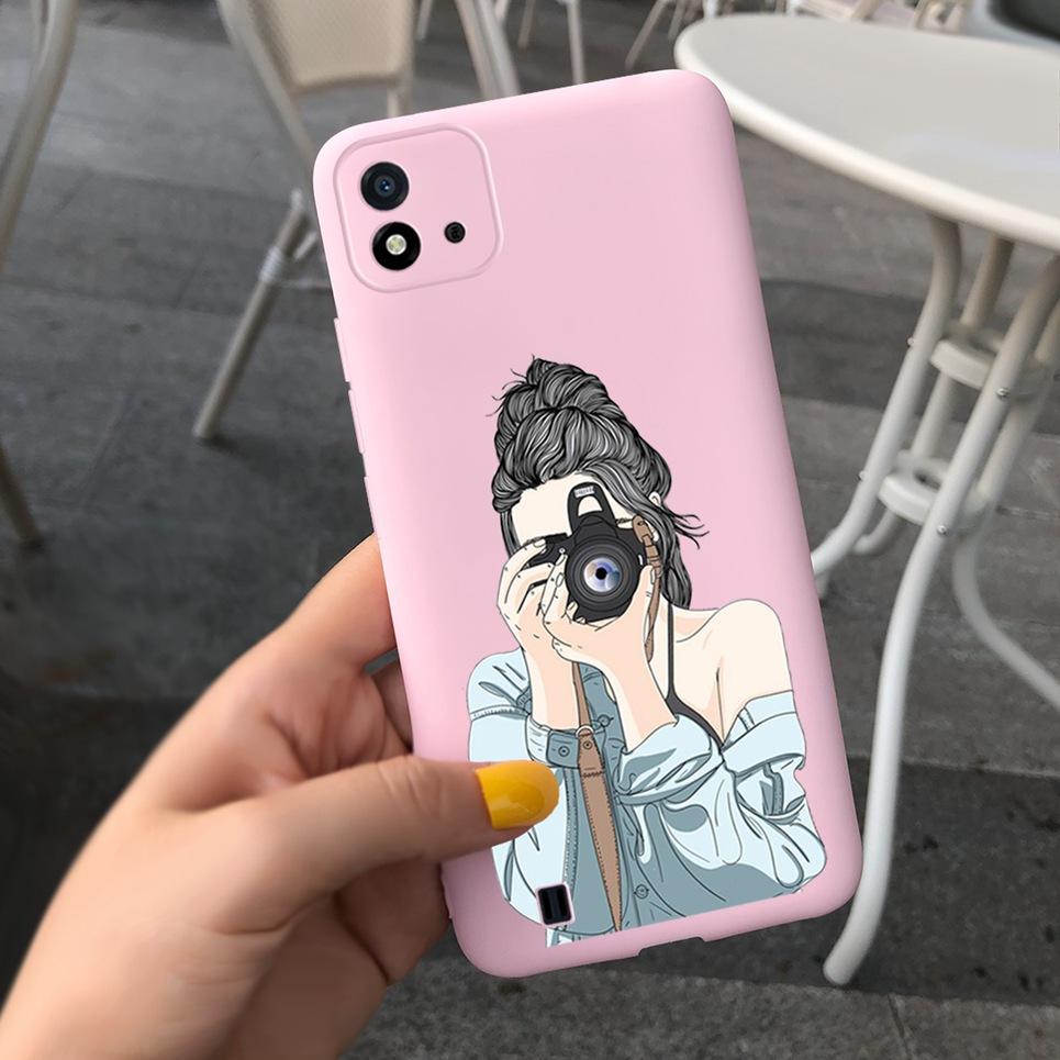 Candy Phone Case For Realme C11 2021 Case 6.52" Cartoon Child Girl Back Cover Shell For Oppo Realme C11 C 11 RMX3231 Silicone