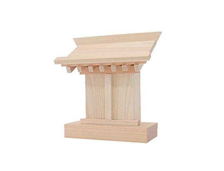 Kamidana no Sato Amulet Standing Made from Tono Hinoki Cypress Case, Type, Mamoriya, Simple, Amulet,