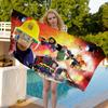 British Animated F-Fireman Sam Beach Towel Colorful Bath Towels For Girl Quick Dry Custom Sand Free Beach Yoga Spa Gym Pool