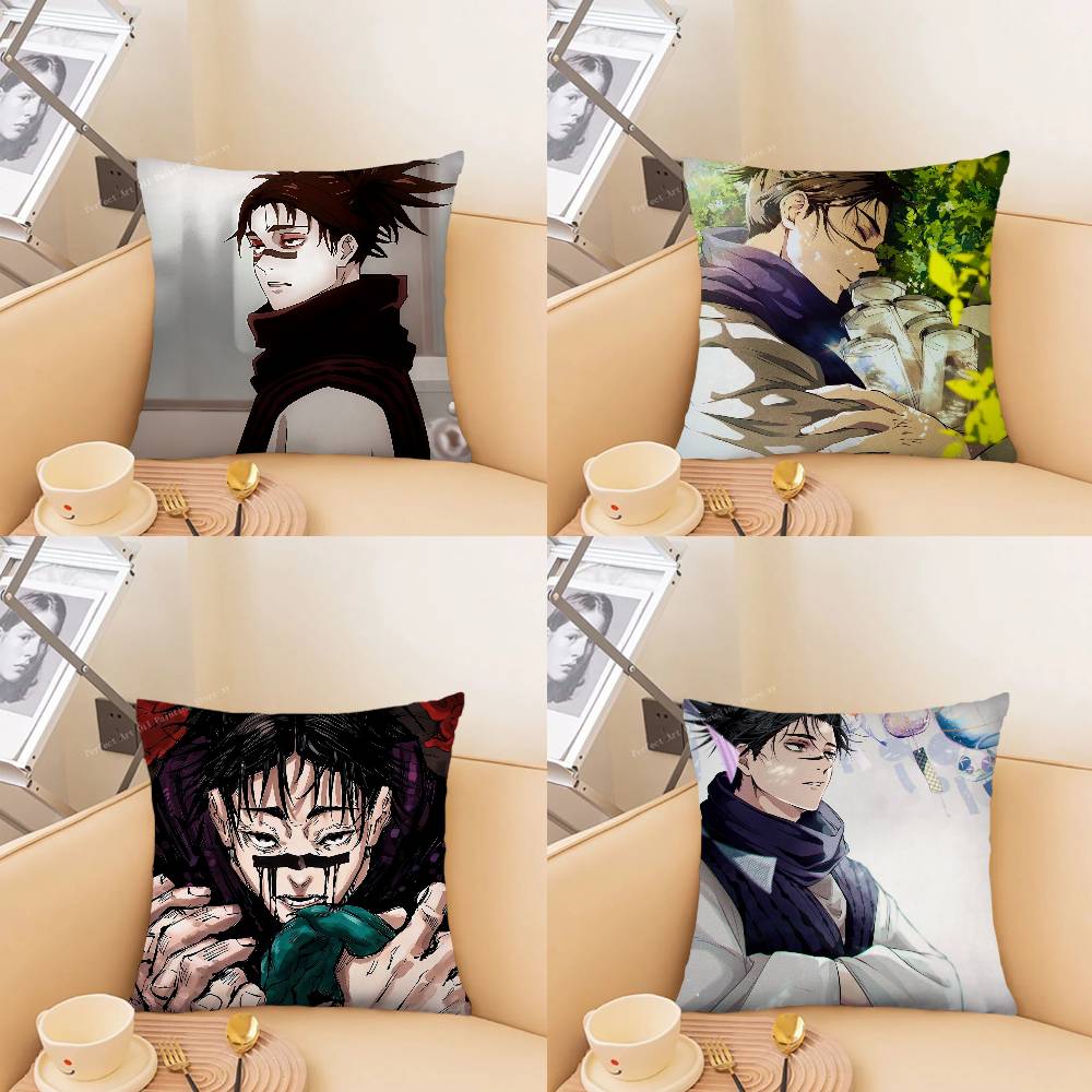 Choso Jujutsu Kaisen Anime Povlak na polštář Módní čtvercový povlak na polštář Ložnice Pohovka Místnost Ins Dekorace Volný čas