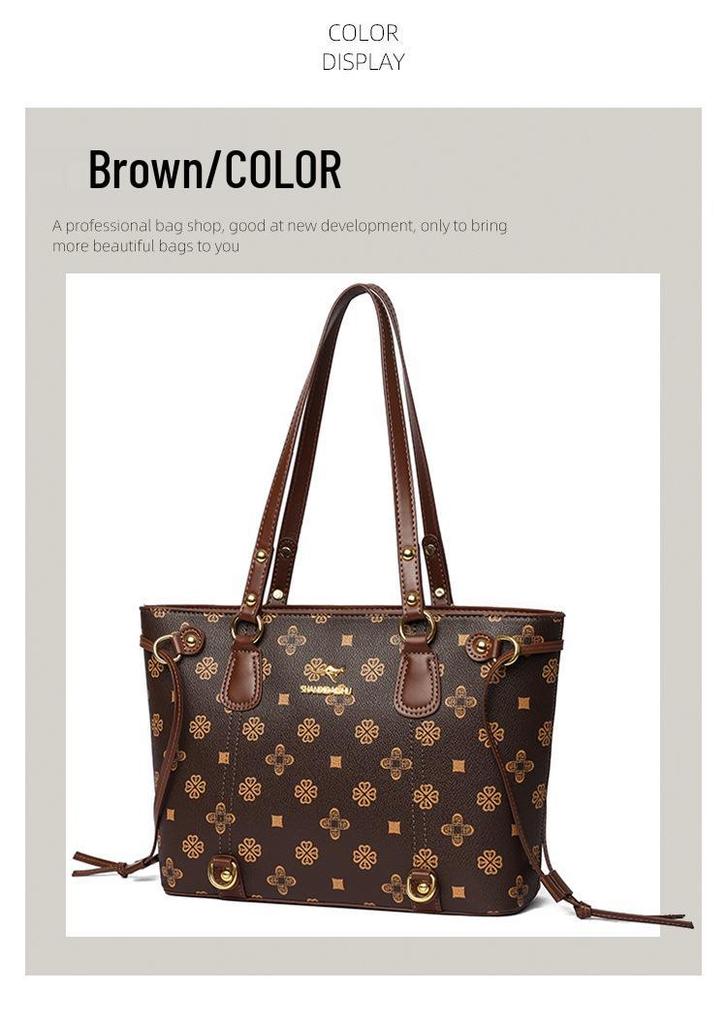2026 Women's High-End Cross-Border Fashion Tote: Large-Capacity Commuting Shoulder Bag