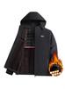 Men's Cotton Jacket with Detachable Hood for Autumn/Winter - High-Grade Casual Wear for Middle-Aged and Elderly