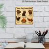 2D Flat, 1pc Vintage Pet Aluminium Metal Plaque, "Your Cat Loves You" Letter Sign, Home Wall Decor Plaque for Living Room Office Hallway, Perfect
