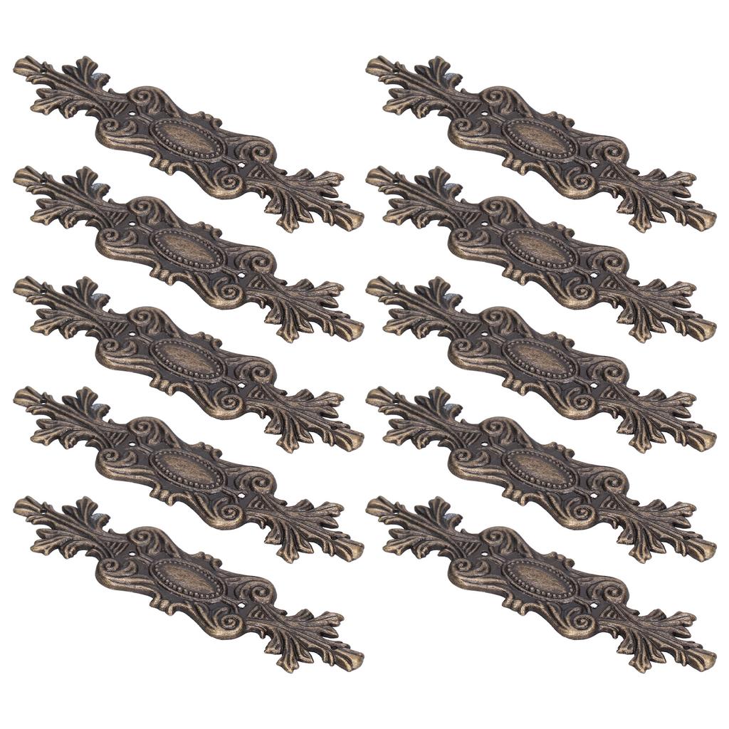 10pcs Corner Covers Vintage Exquisite Alloy Corner Protector with Screws for Wooden Case Book Scrapbook Photo Album