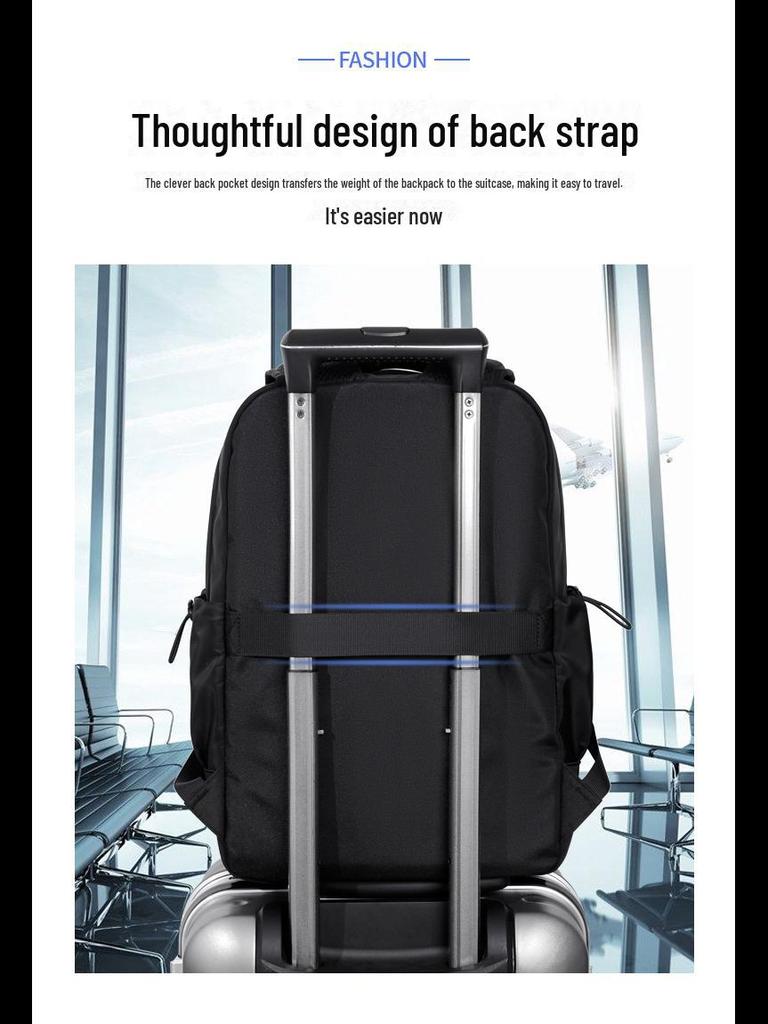 Men's Trendy Lightweight Backpack: Stylish Schoolbag & Travel Computer Bag
