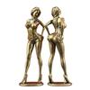 Vintage Messing Bikini Mädchen Skulptur Retro Figur Art Deco Desktop Ornament Einzigartige Büro Schreibtischdeko Sammlerstück Geschenk für Erwachsene