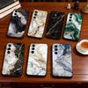 Marble Pattern Theme Phone Case Black Silicone Soft For Samsung Galaxy A73,A72,A71,A70,A53,A52,A51