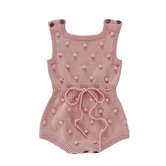 

Детский комбинезон с застежкой на пуговицы, теплый комбинезон без рукавов для малышей для младенцев M розовый