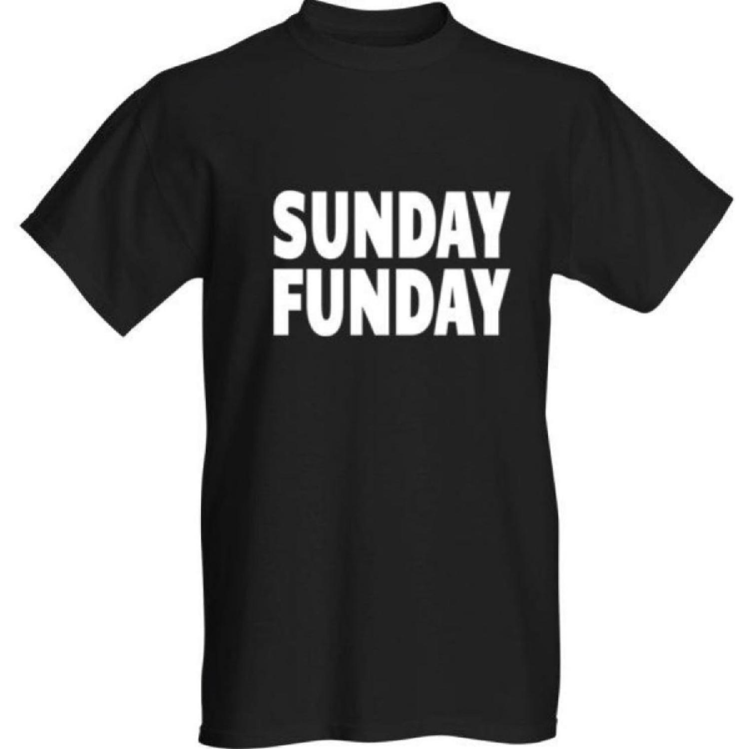 Classy Canuck Sunday Funday T-Shirt - White Text S чёрный