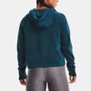 Under Armour Dámská mikina s kapucí Rival Mesh s fleecovou podšívkou Navy 1365844-413