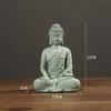 Zen Buddha statue ornaments fish tank rockery bonsai flowing water figure micro landscape decoration Green Sandstone small Craft