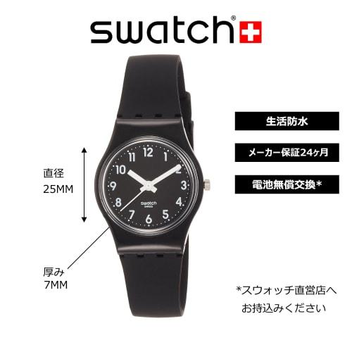 Swatch LADY BLACK SINGLE LB170E Watch, Black