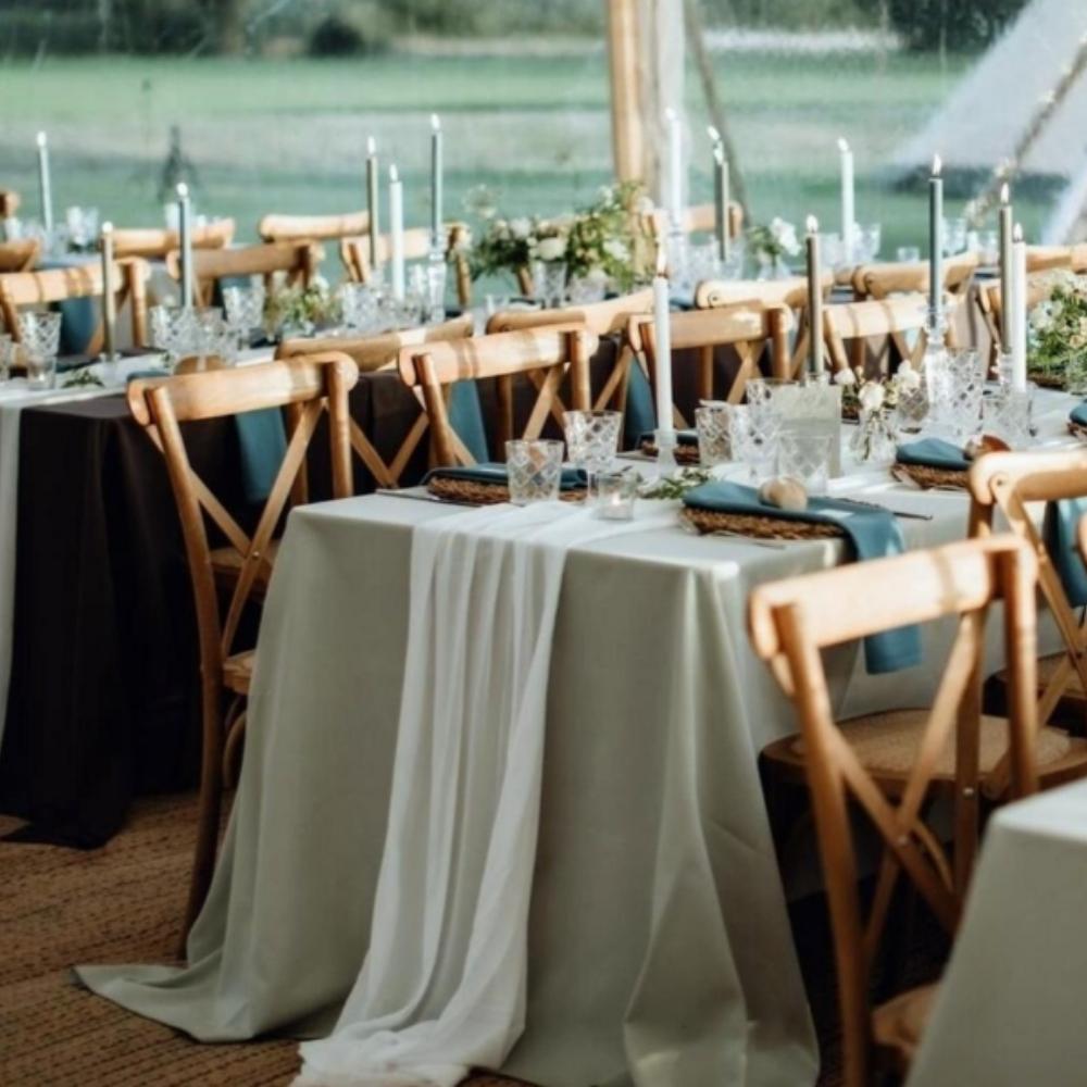 72cm X 305cm Chiffon Table Runner Easter Spring Boho Rustic Wedding Runner Sheer Bridal Shower Decorations