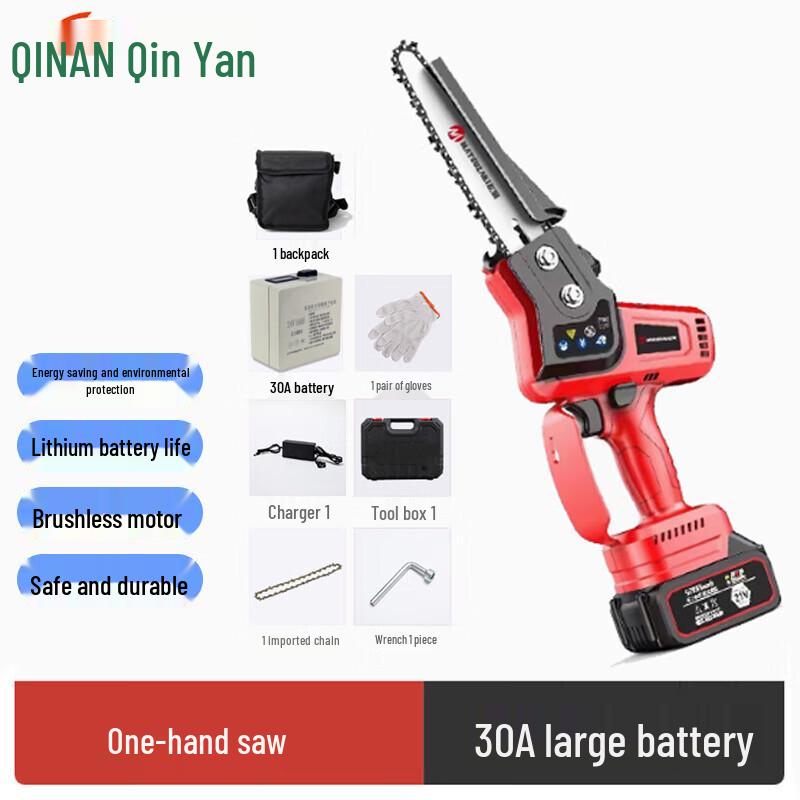 Qinyan 24V 8-inch Cordless Electric High Branch Pruning Saw CN plug (adapter included)