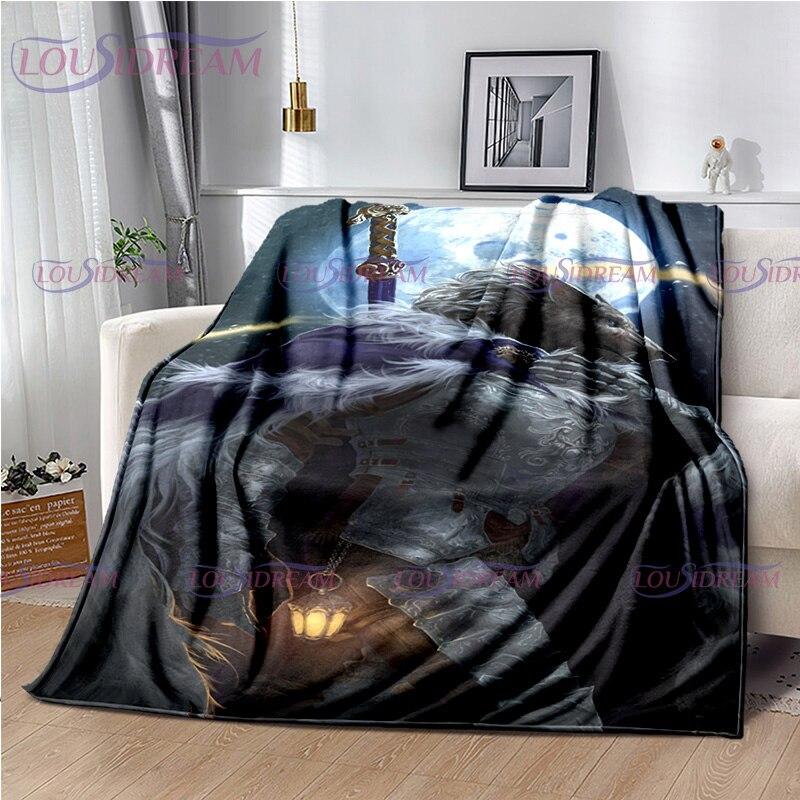 Personalized Elden Ring Blanket The Tarnished Print Flannel Blanket Ranni Soft Warm for Beds Throw Sofa Cover Bedspread
